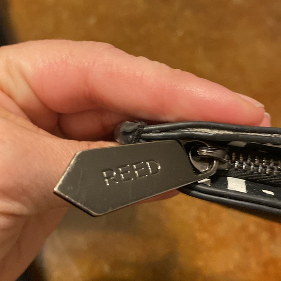 Reed black and white wallet / business card holder/ coin purse - Picture 5 of 5